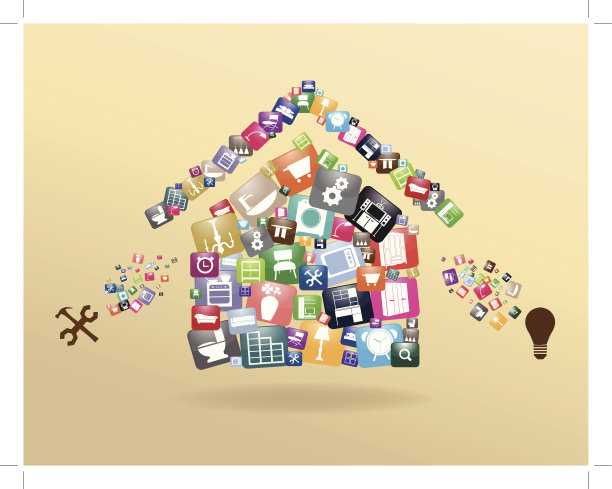 家居符号中的家具图标图片下载