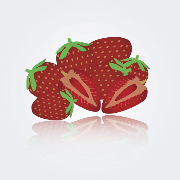 色彩鲜艳的草莓eps10图片下载