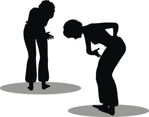 舞者的女性剪影图片下载