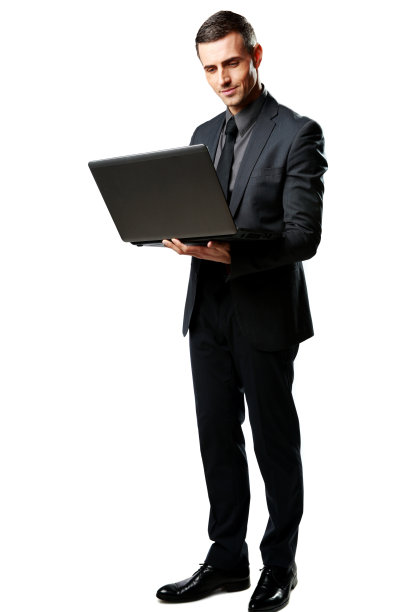 一个商人站立的全身像图片下载