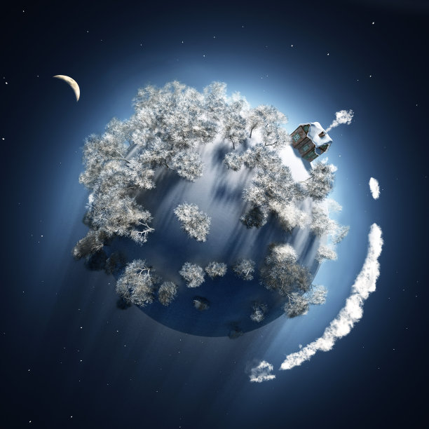 小星球的圣诞节素材图片