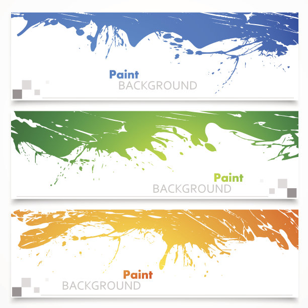 彩色横幅套装图片下载