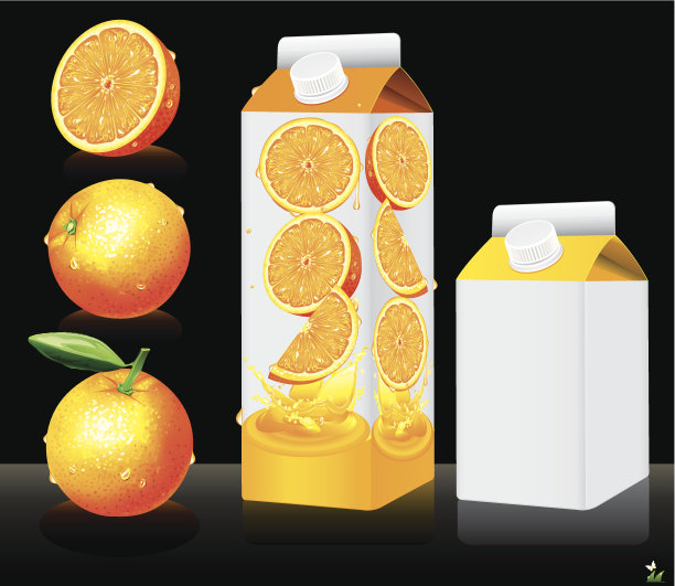 空白牛奶或果汁包装。图片下载