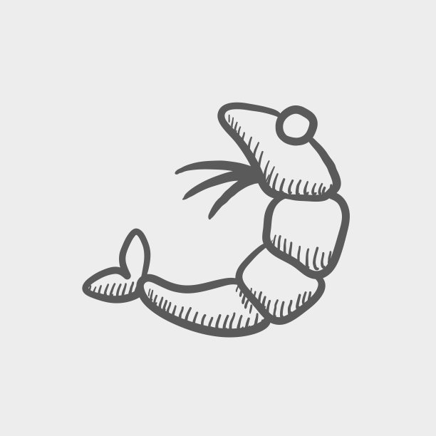 鲜虾素描图标图片下载