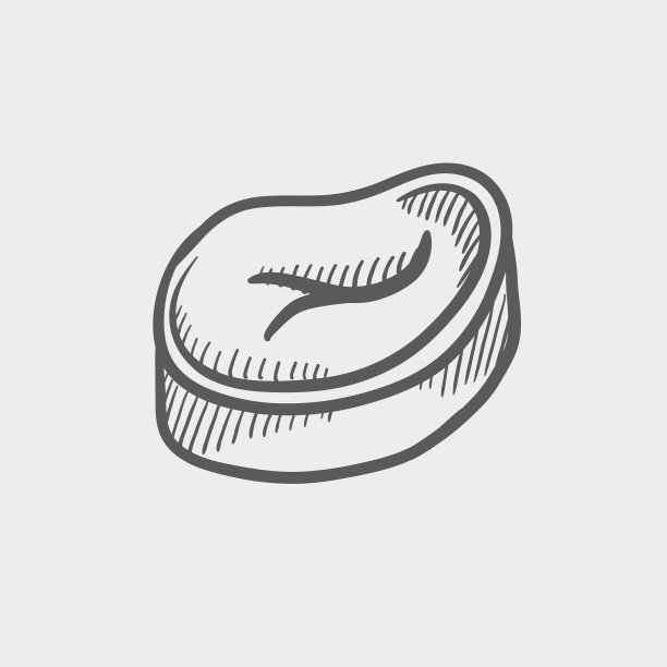 切片猪肉素描图标图片下载