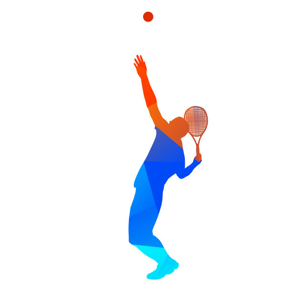抽象几何网球运动员图片下载