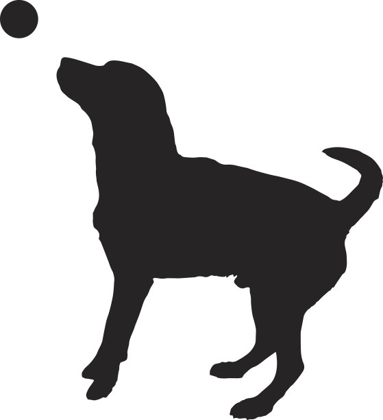 矢量剪影的狗。图片下载