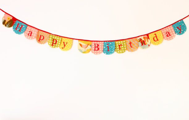 生日快乐彩旗图片下载