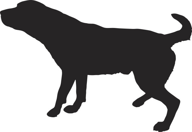 矢量剪影的狗。图片下载