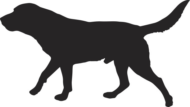 矢量剪影的狗。图片下载