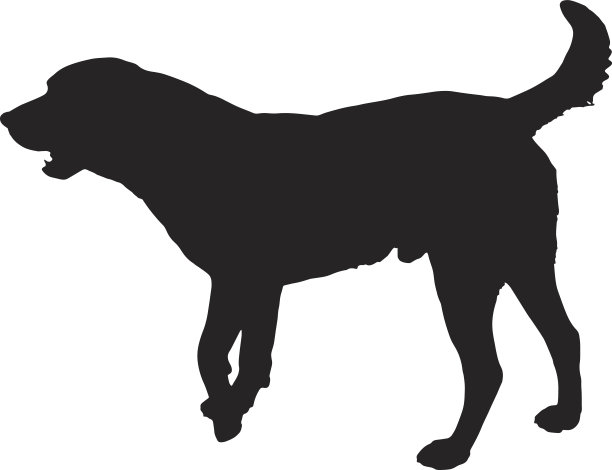 矢量剪影的狗。图片下载