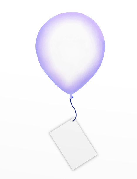 带有空白标签或空白名片的大气球图片下载