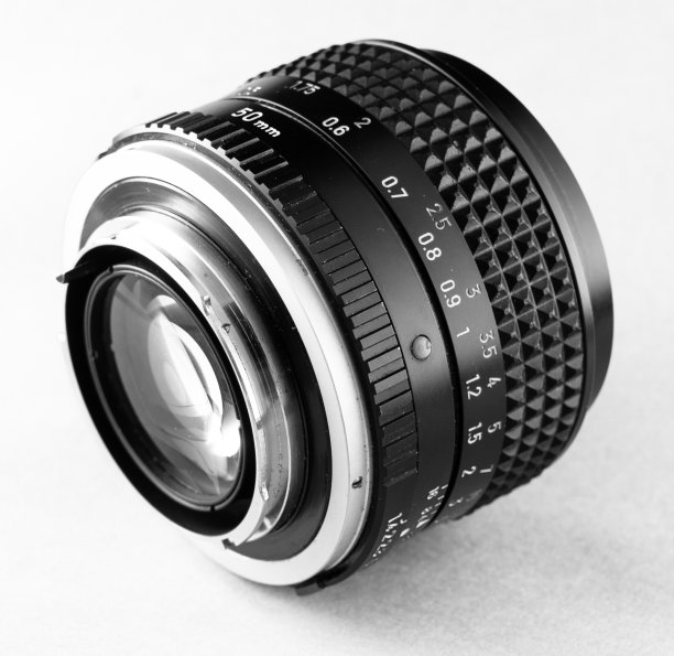 复古手动镜头背面和白色图片下载