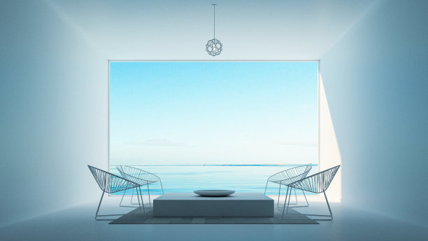 简约的现代生活海景图片下载