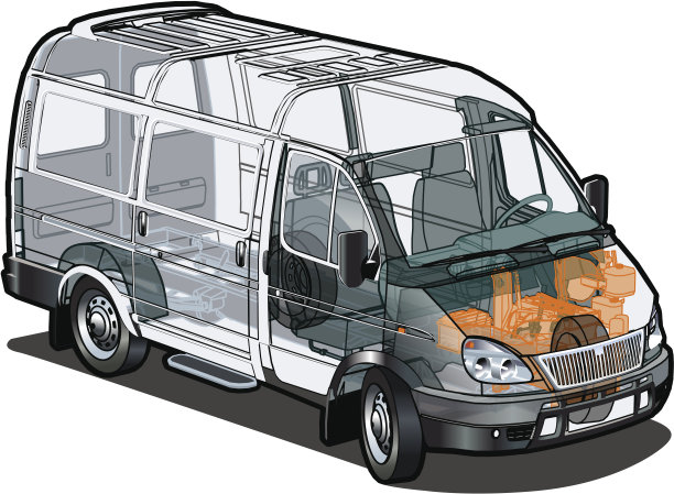 交货/货车信息图剖面图图片下载