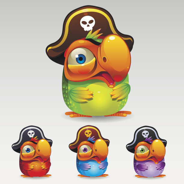 鹦鹉海盗套装3图片下载