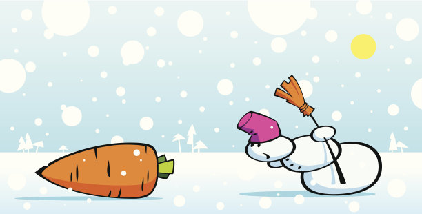 雪人和胡萝卜图片下载