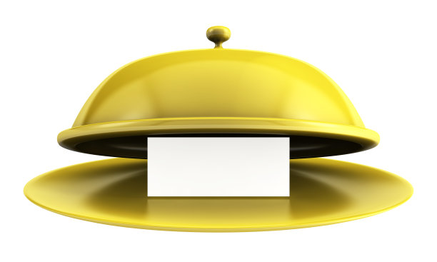 金色托盘与空白卡片图片下载