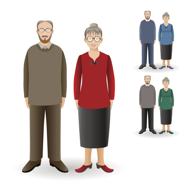 站着的成年女性和帅哥全身像图片下载