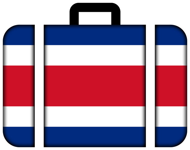 哥斯达黎加国旗手提箱图片下载