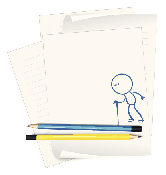 纸上画着一位老人的素描图片下载