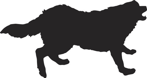 矢量剪影的狗。图片下载