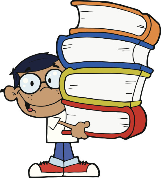 快乐的非裔美国男孩拿着书图片下载