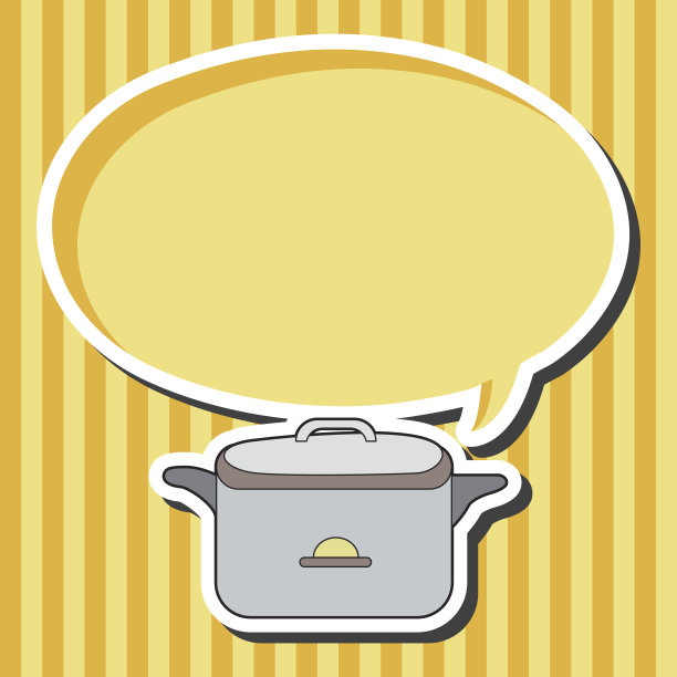 厨具电饭煲主题元素向量，eps图片下载