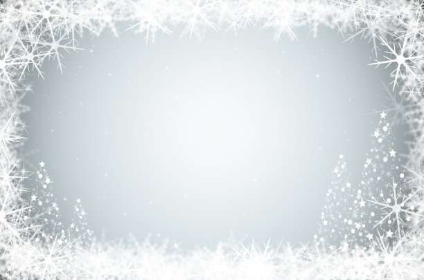 抽象的圣诞背景与圣诞树和雪花。图片下载