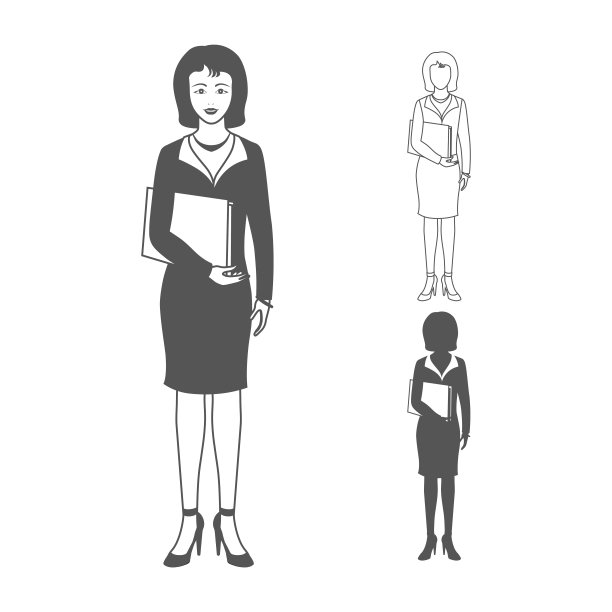 肖像快乐微笑的商业妇女穿着西装，微笑图片下载