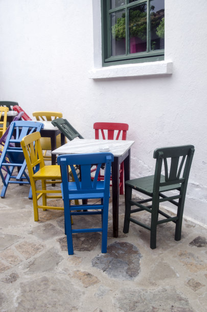 五颜六色的咖啡馆图片下载