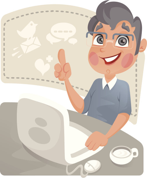 一个用电脑解释和教育的人图片下载