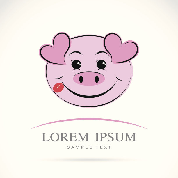 猪头的矢量图像图片下载