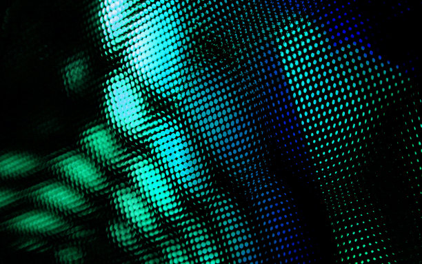 绿色蓝点点医学黑色背景网格抽象圆圈图片下载