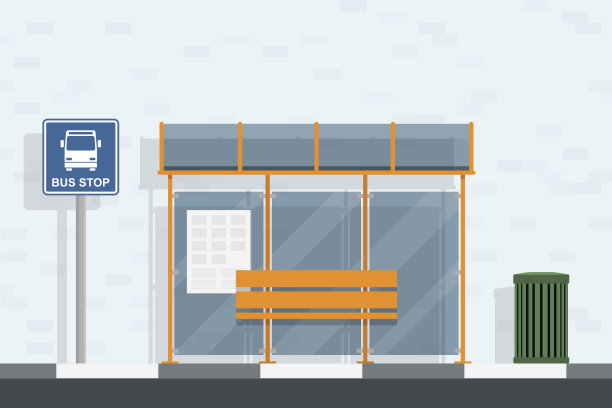 公共汽车站图片下载