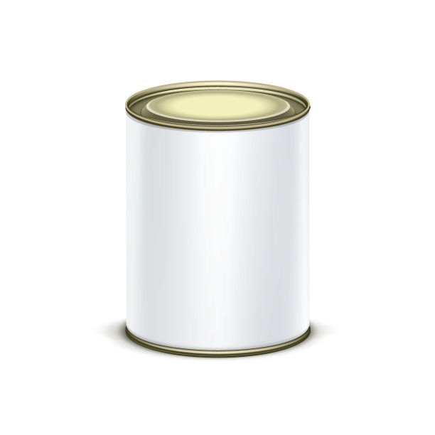 白色锡盒包装的茶或咖啡矢量插图图片下载