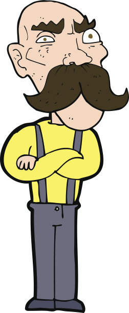 卡通愤怒老人图片下载