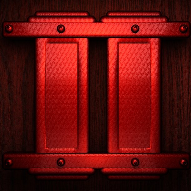 木质背景上的红色抛光金属图片下载