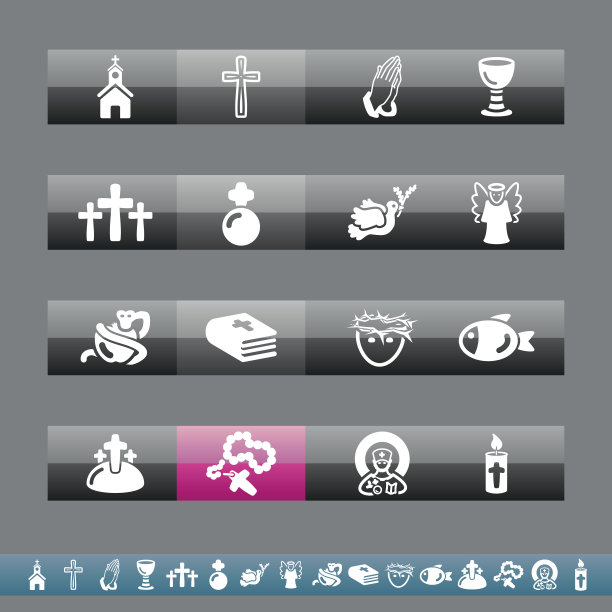基督教图标|灰色和粉色图片下载