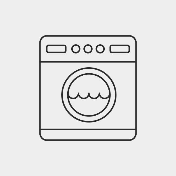 洗衣机线条图标图片下载