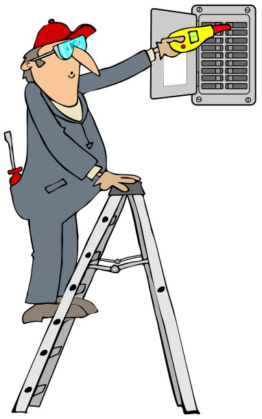 电工检查断路器图片下载