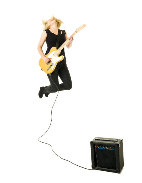 女人弹吉他图片下载