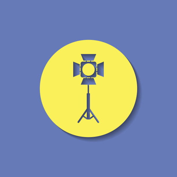 聚光灯下矢量图标图片下载