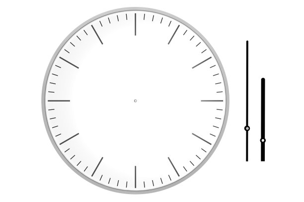带有剪切路径的挂钟-设置您自己的时间图片下载
