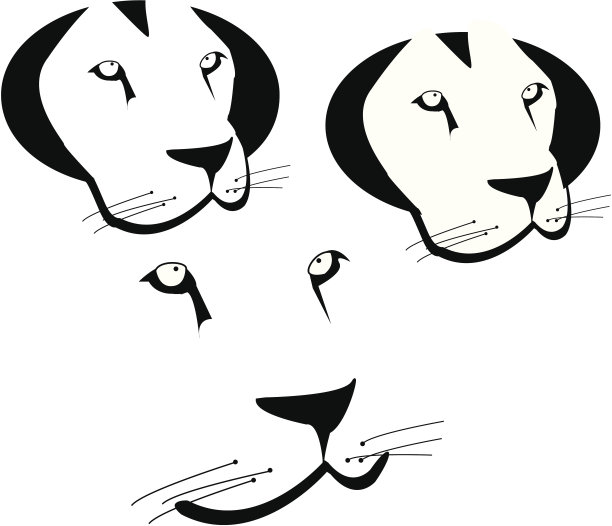 狮子脸-矢量图片下载