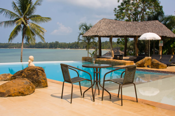 海边的游泳池图片下载