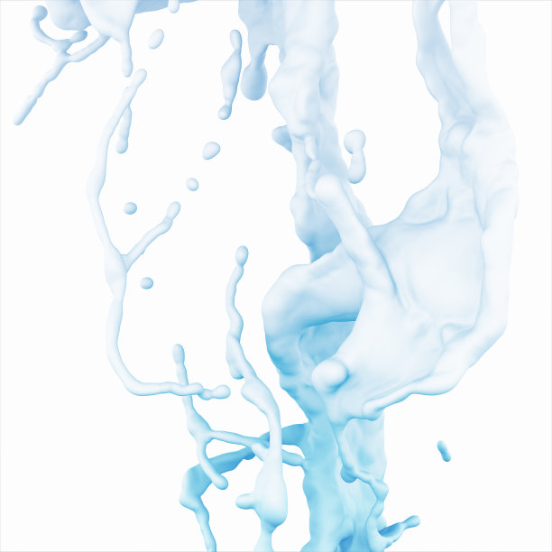 水在白色背景上的飞溅图片下载