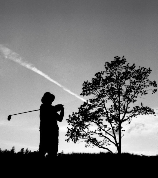 高尔夫球手轮廓图片下载