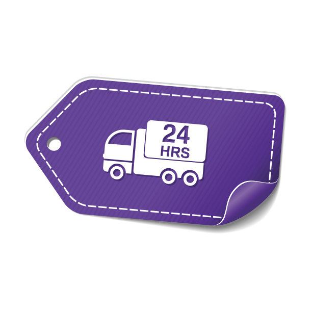 24小时交付紫色矢量图标设计图片下载