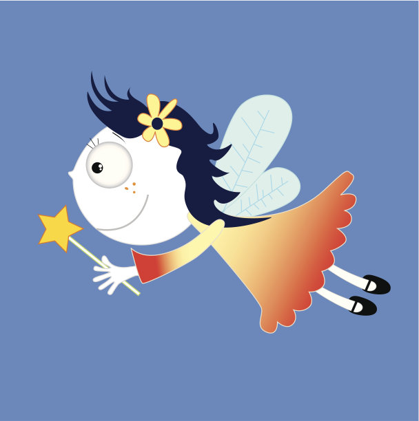 橙色的仙女图片下载